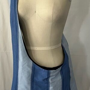 Blue-striped Boho Crossbody bag